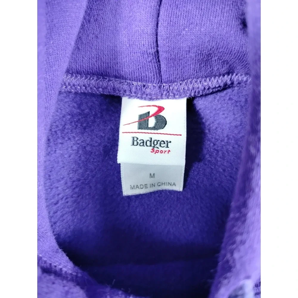 TCU Horned Frogs Hoodie Mens Medium Purple Badger Sport Fleece NCAA Embroidered